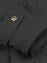 Men'S Thickened Warm Mid-Length Heavyweight Jacket with Detachable Hood - Multiple Zippered Pockets, Casual Outdoor Workwear, Polyester Lined, Button-Up Front, Regular Fit for Cold Weather, Winter Outerwear | Functional Desig