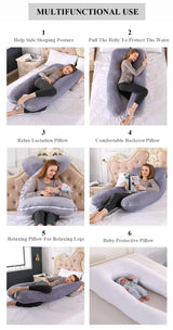 PANGDUBE Pregnancy Pillow 130*70cm Sleeping Waist Pillow for Pregnant Women Nursing Pillow Breastfeeding Cushion for Women - Mein Shop