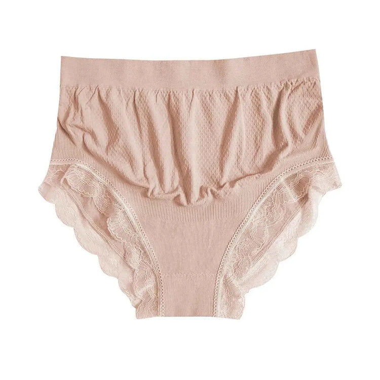 Schwangere Frauen Unterwäsche: Nahtlose, hochtaillierte und atmungsaktive Unterhose mit Spitzenrand für maximalen Komfort