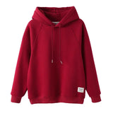 Funny Family Red Hoodies Ear Winter Warm Parent-child Clothes Dad Mom Daughter Son Matching Thick Hooded Sweatshirts Pants Sets - Mein Shop