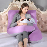 Pregnant Pillow Case Maternity Pillow Case Pure Cotton Cover Multifunction U-shape for Pregnant Women - Mein Shop