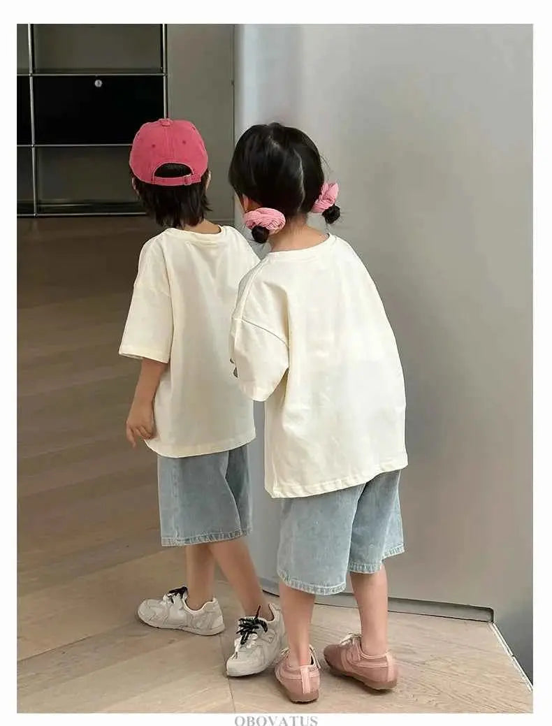 Family Matching Outfit Clothes Set For Summer Vacation Outerwear Beach Tshirt Shorts Clothing Suit Couple Kids Same Costume Wear
