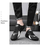 2025 New Men Slippers Trend Baotou Shoes for Men Summer Breathable Casual Shoe Vulcanized Flats Male Sneakers Half Slip-on Shoes