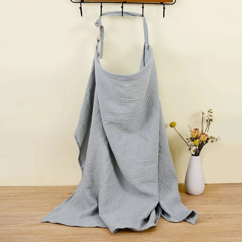 Breathable Baby Nursing Cover Maternity Breastfeeding Cover Cotton Muslin Baby Feeding Blanket Privacy Apron Stroller Blankets - Mein Shop
