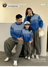 Knit Sweaters for The Whole Family Knitwear Winter Father Mother and Daughter Son Children Boy Girl Knitted Long Sleeve Pullover - Mein Shop