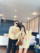 Family Sweatshirts Fashion Father Mother and Children Tops Korean Mom Dad and Daughter Son Matching Clothes Baby Toddler Romper Mein Shop