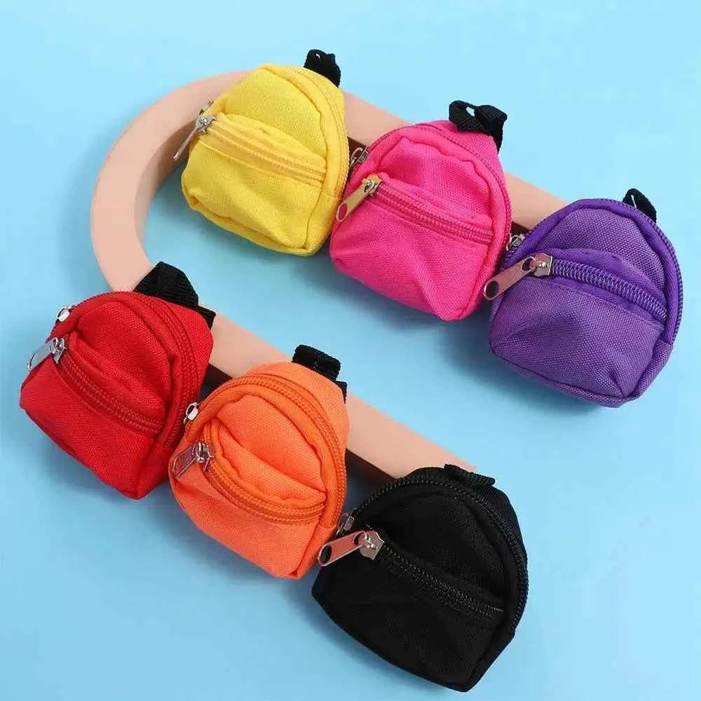Gifts Dolls Accessories 1/6 BJD Rucksack With Zipper Kids Gifts BJD Doll Schoolbag Doll Backpack Doll Bag Miniature Doll Bag