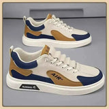 Trend 2025 New Men's Shoes Leather Fashion Low-top Men's Casual Trendy Shoes Running Sports