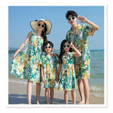 Family Fashion Beach Father and Son Outfits Vacation Look Mother Daughter Baby Girl Dress Holiday Parents and Children Clothes Mein Shop