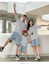 Family Vacation 2025 Summer Tshirt Shorts Clothing Set Family Matching Outfit Holiday Party Clothes Wear Couple Child Costume