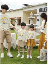 Family Matching Clothes Sets for Couple Mother and Daughter Tops Skirts Two Piece Outfits Father and Son Sweatshirts Shorts Suit
