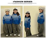 Knit Sweaters for The Whole Family Knitwear Winter Father Mother and Daughter Son Children Boy Girl Knitted Long Sleeve Pullover