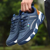 Men Shoes Trendy 2025 Mixed Material Aesthetics Breath Casual Sneakers Shock Absorbing Energy Rebound Zero Pressure Walking Shoe