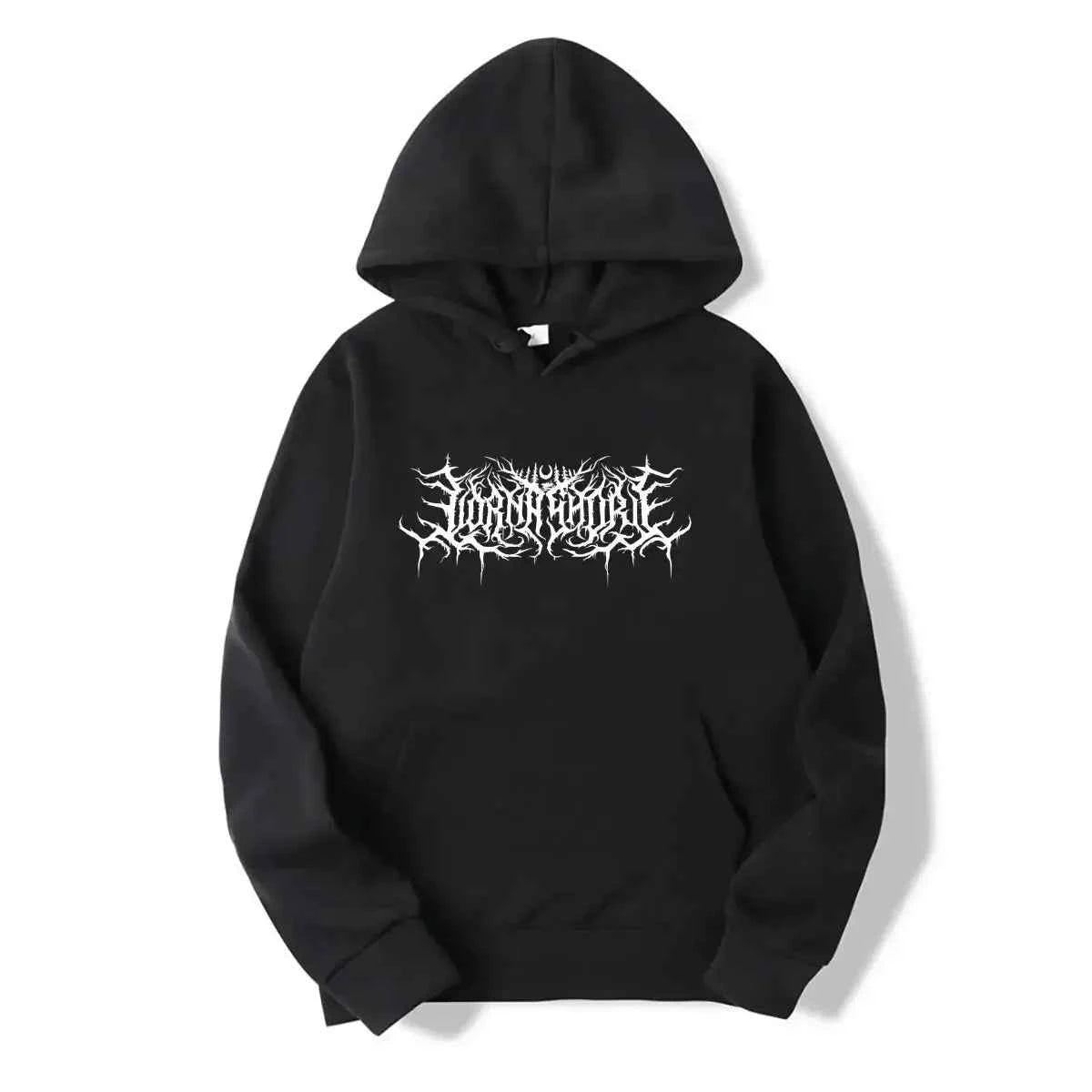 Hoodie Men Graphic Print Hoodies American Retro Personality Streetwear Casual Hooded Sweatshirt Men&