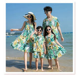 Family Fashion Beach Father and Son Outfits Vacation Look Mother Daughter Baby Girl Dress Holiday Parents and Children Clothes Mein Shop