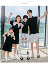 Coordinated Outfits for Family Matching Clothes Mother and Daughter Black Dress Father and Son Kid Shirt Outfits Dad Child Sets - Mein Shop