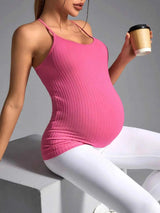 Sommer Schwangermode: Atmungsaktives ärmelloses Schwangerschaftsoberteil für werdende Mütter, lässige Umstandsmode