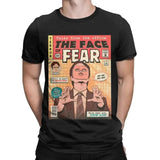 Men T-Shirts The Office Face Fear Dwight Fun Pure Cotton Tees Short Sleeve T Shirt Round Collar Clothes New Arrival