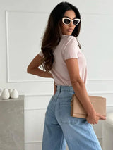 Women's Blouses T-shirt New Fashion Summer Pullover Tops White Short Sleeve Slim Fit V-Neck T-Shirt For Women Casual Clothing - Mein Shop