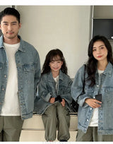 Spring Autumn Korean Parent-Child Clothing Set Matching Outfits for the Family Look Jacket Pants Clothes Set Dad Mum Kids Wear - Mein Shop