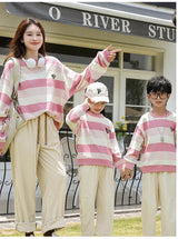 Family Couple Sweatshirts Matching Set Fashion Autumn Father Mother and Son Daughter Clothes Korean Parents and Children Outfits - Mein Shop