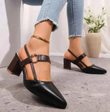 Women's Shoes Trend 2025 Shoe Genuine Medium Heel Block Heels Mirror Luxury Designer Chunky Sandals Ladies Sexy Sandal