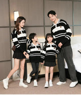 Sweater for The Whole Family Polo Knit Tops Fashion Mom and Daughter Child Girl Matching Jumper Dad and Son Baby Boy Knitwear - Mein Shop