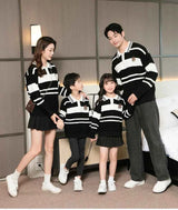 Sweater for The Whole Family Polo Knit Tops Fashion Mom and Daughter Child Girl Matching Jumper Dad and Son Baby Boy Knitwear