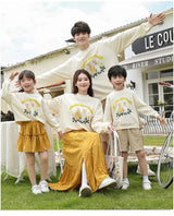 Family Matching Clothes Sets for Couple Mother and Daughter Tops Skirts Two Piece Outfits Father and Son Sweatshirts Shorts Suit - Mein Shop