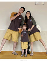 Summer Vacation Wear Father Mother Kids Family Clothing Sets Tshirt Shorts 2PCS Family Look Outfits Couple Child Costume Suit - Mein Shop