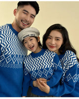 Knit Sweaters for The Whole Family Knitwear Winter Father Mother and Daughter Son Children Boy Girl Knitted Long Sleeve Pullover - Mein Shop