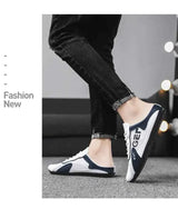 2025 New Men Slippers Trend Baotou Shoes for Men Summer Breathable Casual Shoe Vulcanized Flats Male Sneakers Half Slip-on Shoes