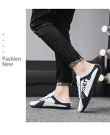 2025 New Men Slippers Trend Baotou Shoes for Men Summer Breathable Casual Shoe Vulcanized Flats Male Sneakers Half Slip-on Shoes