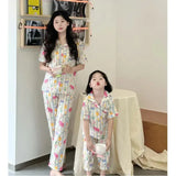Family Pijama Set Mother and Daughter Matching Sleepwear Suit Mom and Baby Girl Same Home Clothes Mommy and Me Nightgown Outfits - Mein Shop
