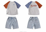 Summer Vacation Wear Father Mother Kids Family Clothing Sets Tshirt Shorts 2PCS Family Look Outfits Couple Child Costume Suit - Mein Shop
