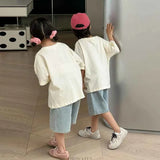 Family Matching Outfit Clothes Set For Summer Vacation Outerwear Beach Tshirt Shorts Clothing Suit Couple Kids Same Costume Wear