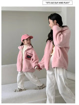 Family Thick Mother Children Suit Warm Winter Korean Fashion Women Daughter Son Matching Coat Baby Clothes Zipper Sets Jacket - Mein Shop