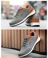 Leather Men Shoes Sneaker Trend Sports Running Breathable Men‘s Sneakers Non-slip Footwear Shoe for Male Walking Autumn