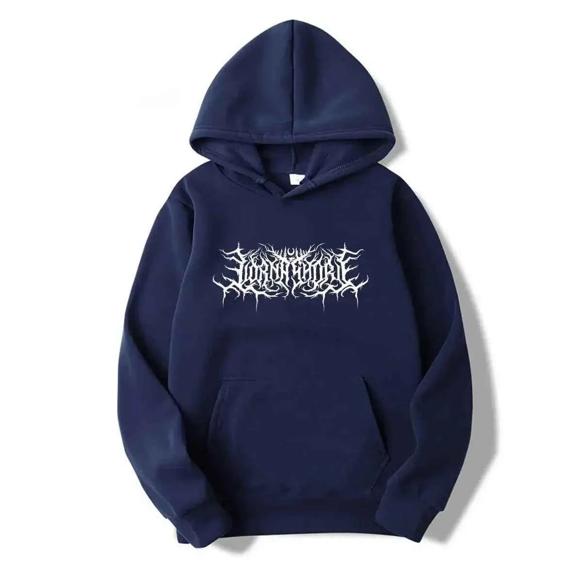Hoodie Men Graphic Print Hoodies American Retro Personality Streetwear Casual Hooded Sweatshirt Men&
