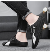 2025 New Men Slippers Trend Baotou Shoes for Men Summer Breathable Casual Shoe Vulcanized Flats Male Sneakers Half Slip-on Shoes