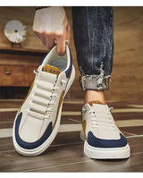Trend New Men's Shoes Leather Fashion Low-top Men's Casual Trendy Shoes Running Sports