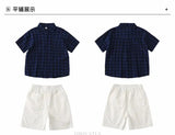 Family Matching Clothes Boy Girl Outfit Set Father and Son Shirt Shorts Suit Mother and Daughter Dress Same Girl Blouse Dress - Mein Shop