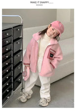 Family Thick Mother Children Suit Warm Winter Korean Fashion Women Daughter Son Matching Coat Baby Clothes Zipper Sets Jacket - Mein Shop