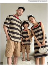 Family Matching Couple Look Clothing Fashion Mom Daughter Sleeveless Dress Dad Son T Shirts Shorts Korean Sister Brother Outfits Mein Shop