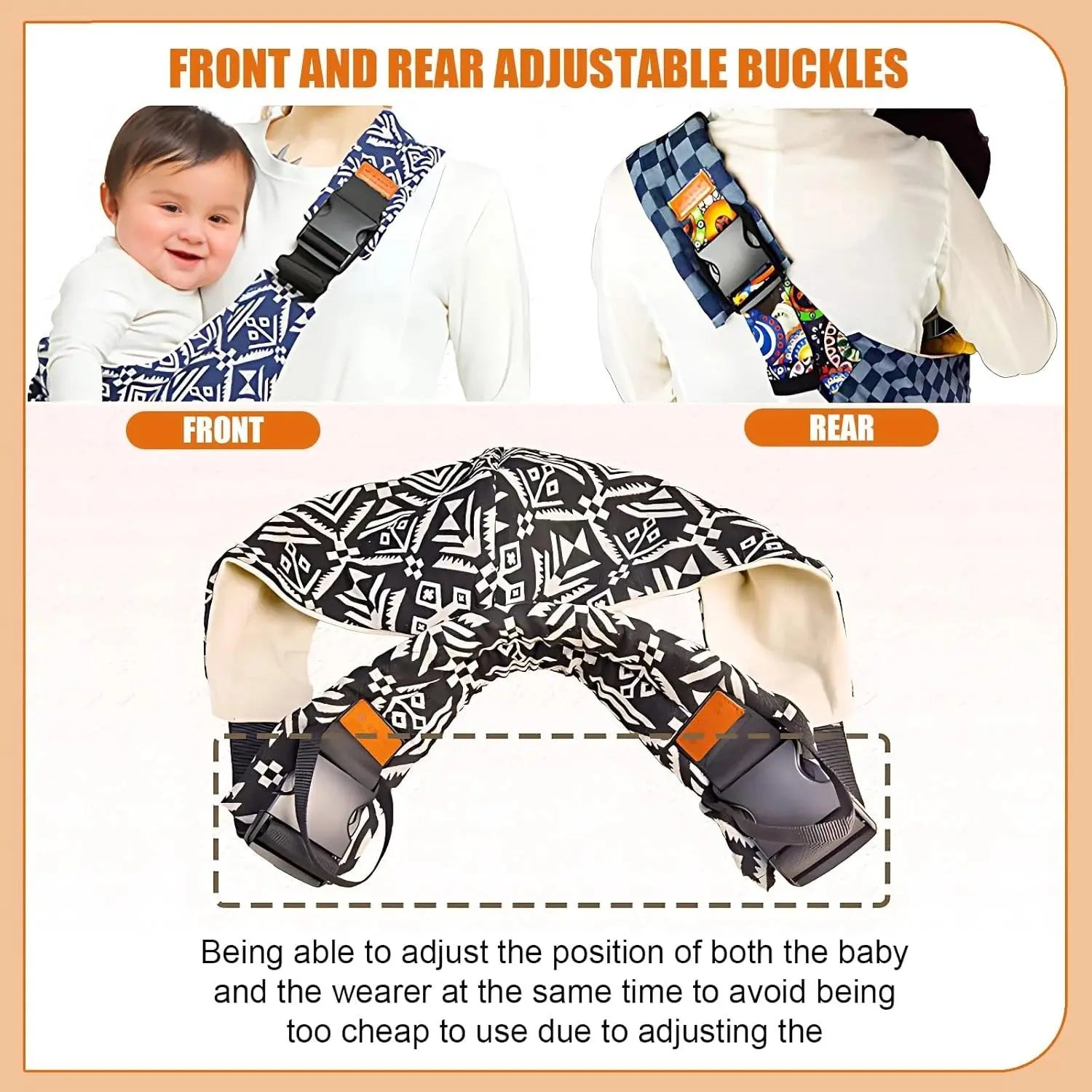 Portable Baby Carrier Wrap Toddler Accessories Multifunctional Strap Infant Bag Adjustable Shoulder Baby Carriers Sling for Kids - Mein Shop