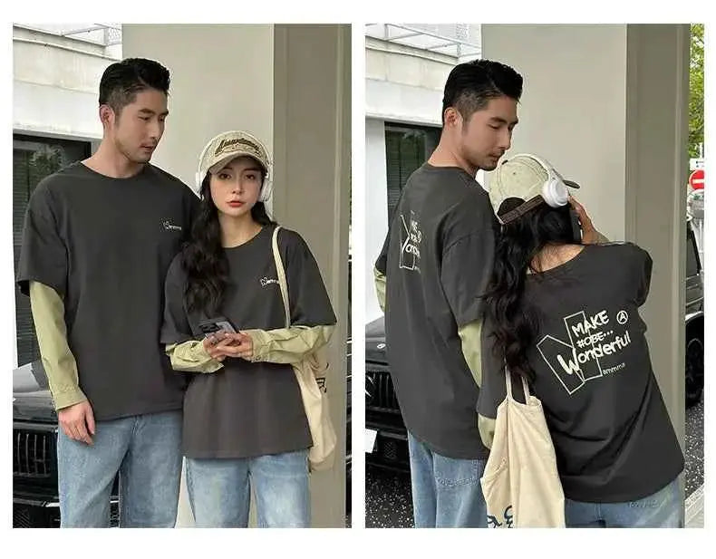 Fashion Family Long Sleeve T-shirt Parent-child Tee Korean Father Mother and Son Daughter Same Clothes Dad Mom and Baby Clothing
