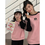 Parents and Children Warm Sweatshirts for The Whole Family Clothes Winter Father Mother and Son Daughter Thick Long Sleeve Tops - Mein Shop