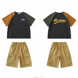 Summer Vacation Wear Father Mother Kids Family Clothing Sets Tshirt Shorts 2PCS Family Look Outfits Couple Child Costume Suit - Mein Shop