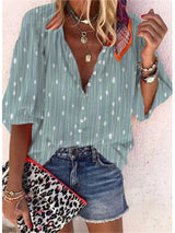 2024 New Women's Shirts & Blouses Fashion Vintage Printed Casual Vacation Bohemian Style Lady Single-breasted Shirt Streetwear - Mein Shop