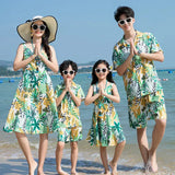 Family Fashion Beach Father and Son Outfits Vacation Look Mother Daughter Baby Girl Dress Holiday Parents and Children Clothes Mein Shop